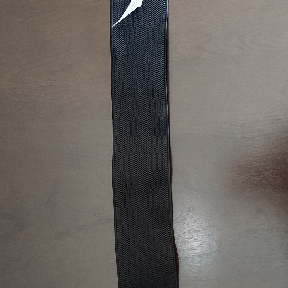 Ava & Viv Black Elasticized Belt w/ Silvertone Interlocking Closure Size 2X NWT - Picture 15 of 16